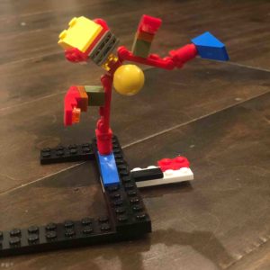 Calvin Lego Build - Human ish figure kicking.