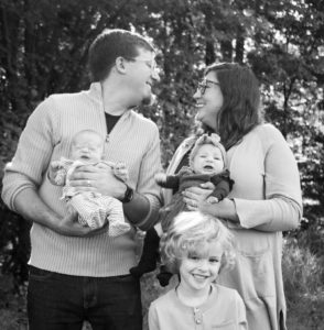 Black and White Picture of Burnor Family