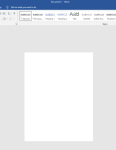 Empty Microsoft Word Page - The Dreaded Blank Page