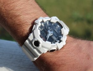 John wearing his Panda G-Shock 700A