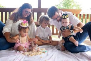 Our Adoption Story - Burnor Family Pic taken at Babies' First Birthday Smash Cake Photo Shoot. 
